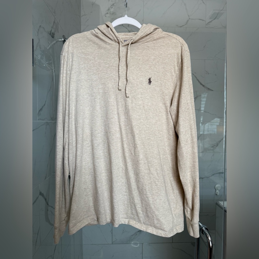 Polo by Ralph Lauren parchment color jersey hooded t-shirt